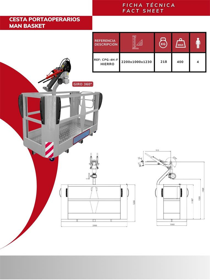 Iron Man Basket CPG-4H-F - Papildaprīkojums - Celtnis-manipulators: foto 4 Iron Man Basket CPG-4H-F - Papildaprīkojums - Celtnis-manipulators: foto 4