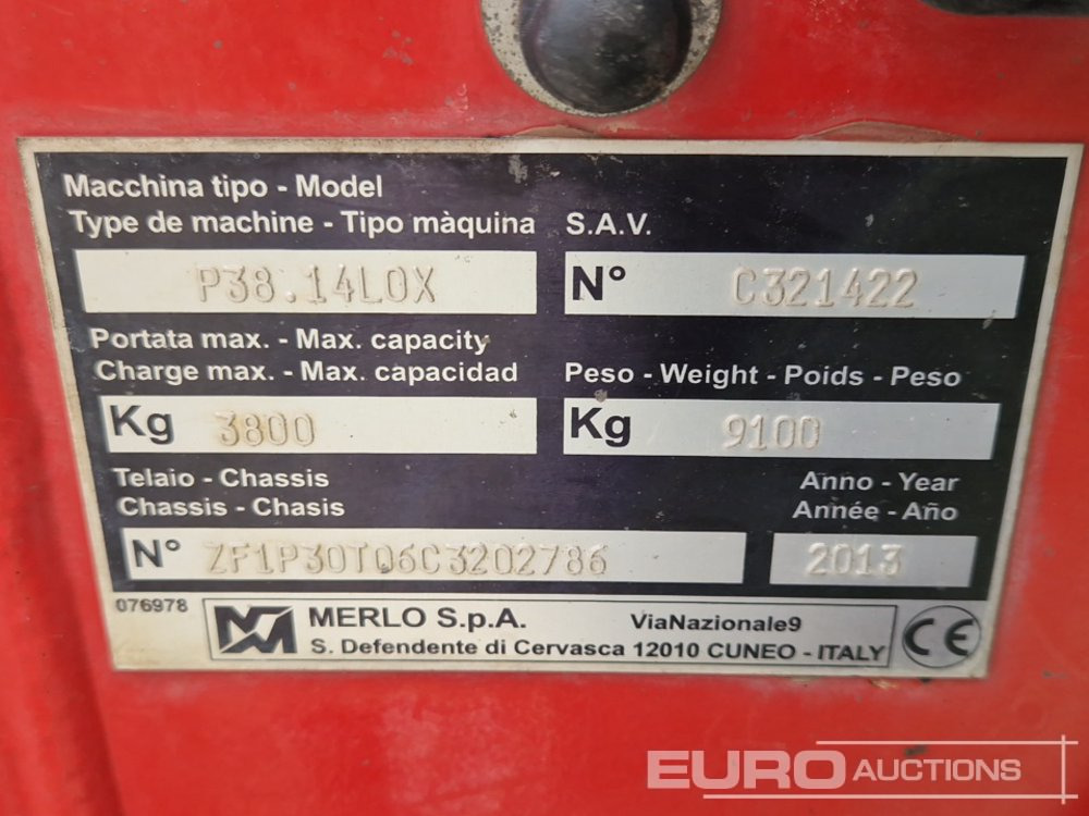 Teleskopiskais iekrāvējs 2013 Merlo P38.14 LOX: foto 34