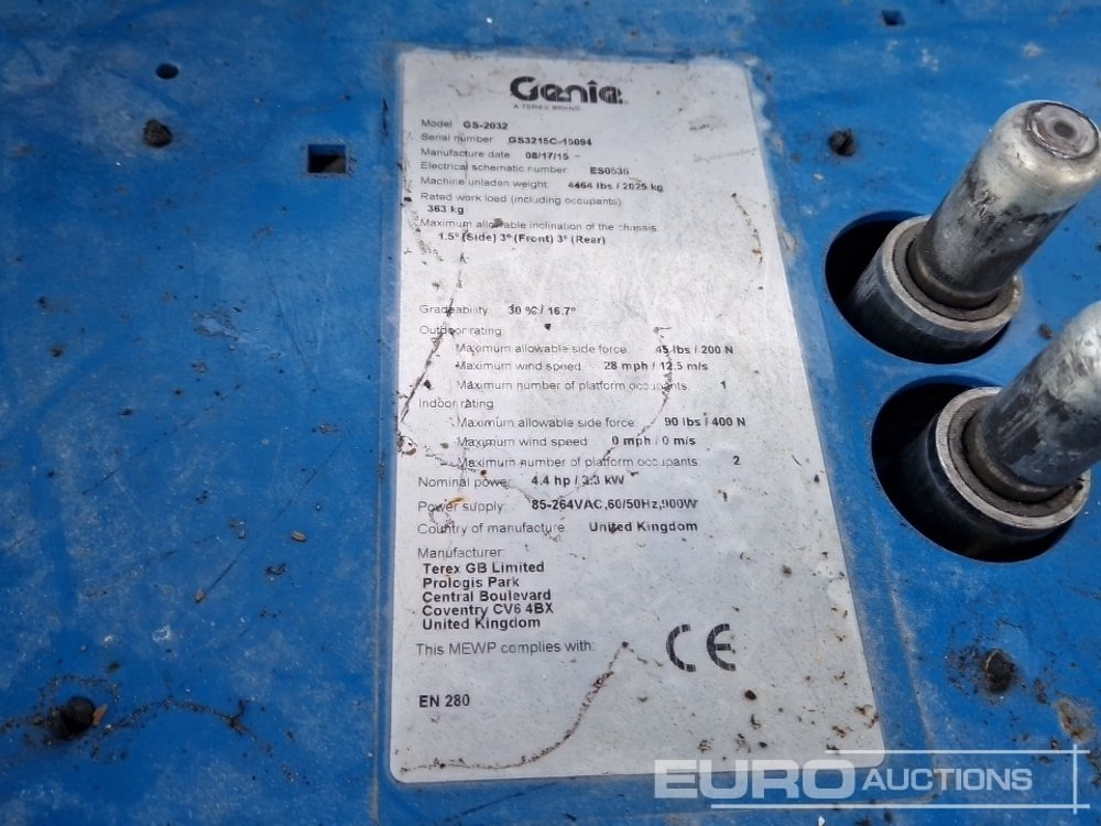 Pacēlājs 2015 Genie GS-2032: foto 19
