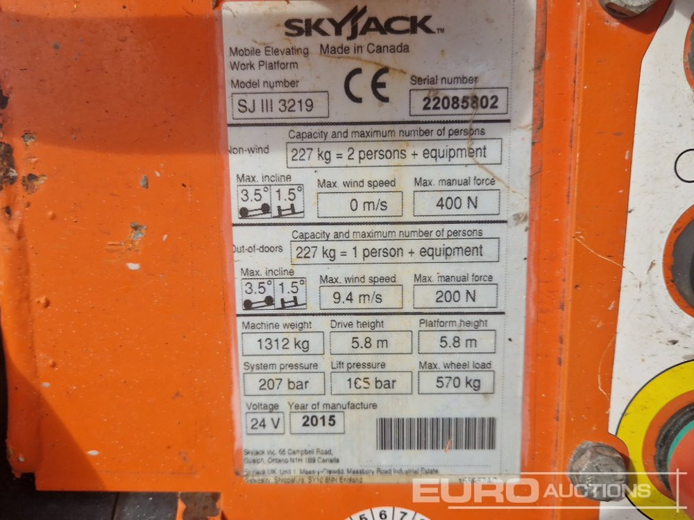 Pacēlājs 2015 SkyJack SJIII 3219: foto 22