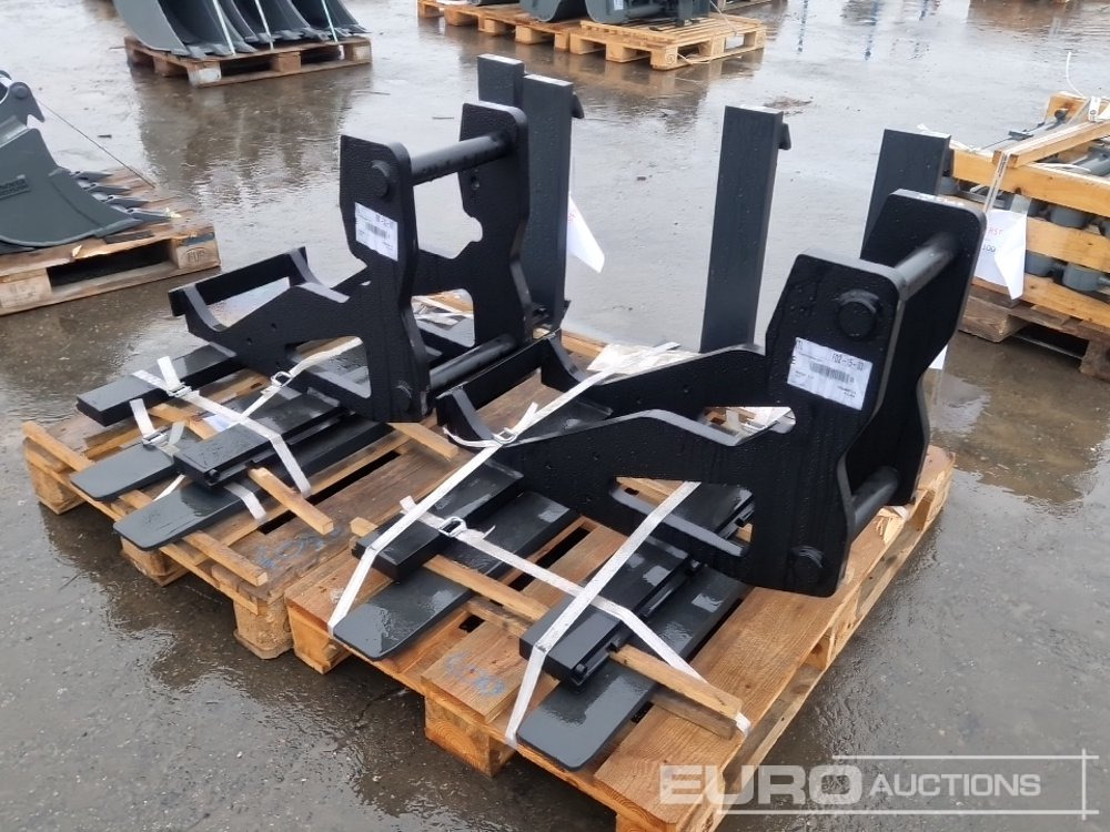 Fork Frames with Forks to suit Excavator 50mm Pin (2 of) - Iekraušanas tehnika: foto 4 Fork Frames with Forks to suit Excavator 50mm Pin (2 of) - Iekraušanas tehnika: foto 4