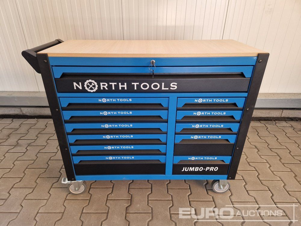 Unused NORTH-TOOL JUMBO-PRO 12 Drawer Tool Cabinet, Professional Tools - Garāžu aprīkojums: foto 4 Unused NORTH-TOOL JUMBO-PRO 12 Drawer Tool Cabinet, Professional Tools - Garāžu aprīkojums: foto 4