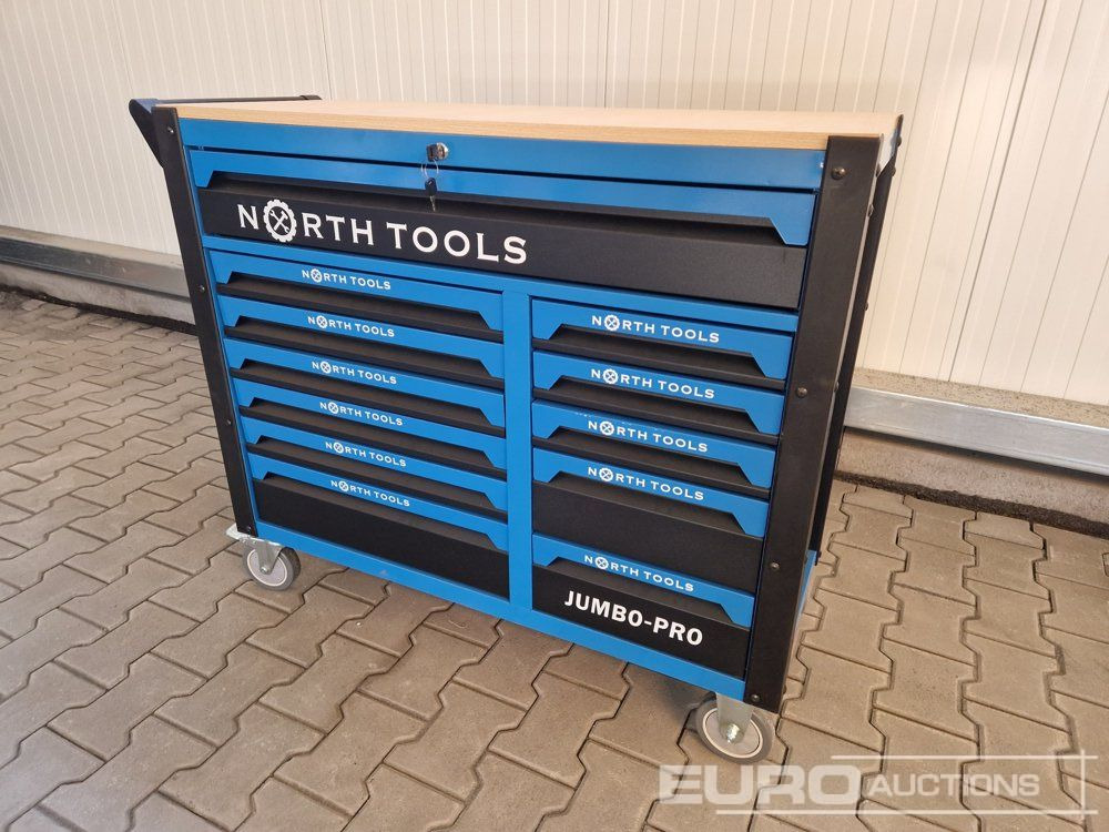 Unused NORTH-TOOL JUMBO-PRO 12 Drawer Tool Cabinet, Professional Tools - Garāžu aprīkojums: foto 3 Unused NORTH-TOOL JUMBO-PRO 12 Drawer Tool Cabinet, Professional Tools - Garāžu aprīkojums: foto 3