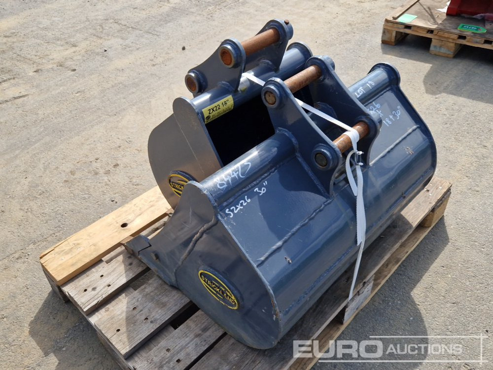 Unused Strickland 30", 18" Digging Buckets, 35mm Pin to suit Hitachi ZX26 (2 of) - Kauss: foto 2 Unused Strickland 30", 18" Digging Buckets, 35mm Pin to suit Hitachi ZX26 (2 of) - Kauss: foto 2