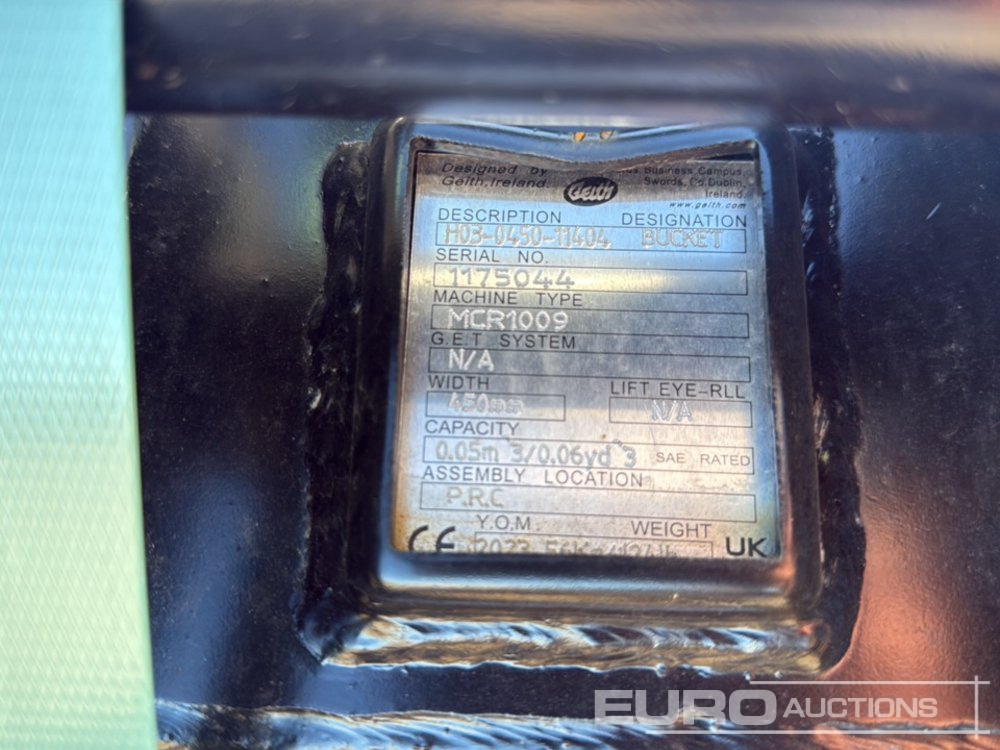 Geith Bucket H03-0450-11404 to Suit MCR1009 (S/Ns 1175044, 1175046) (2 of) - Kauss: foto 5 Geith Bucket H03-0450-11404 to Suit MCR1009 (S/Ns 1175044, 1175046) (2 of) - Kauss: foto 5