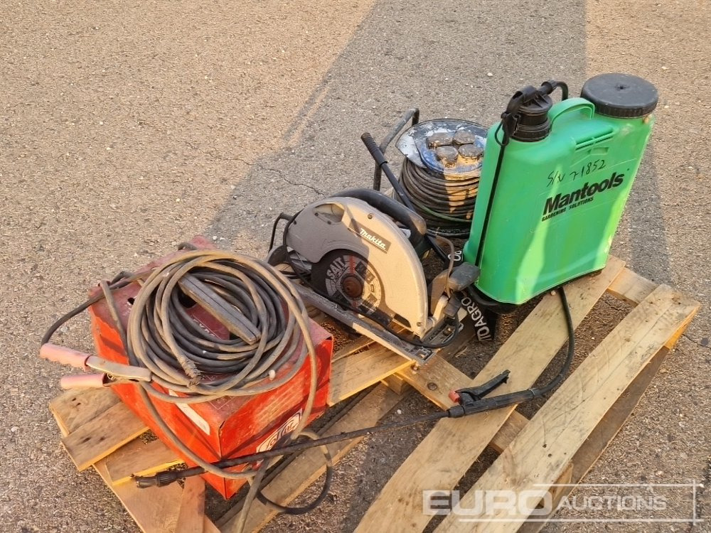 Pallet of Welding Machine, Circular Saw, Cable Reel, Backpack Sprayer - Celtniecības maisītājs: foto 3 Pallet of Welding Machine, Circular Saw, Cable Reel, Backpack Sprayer - Celtniecības maisītājs: foto 3