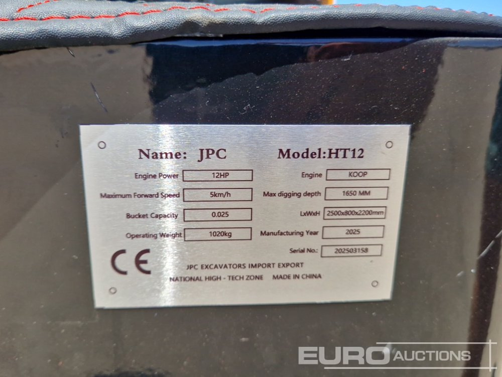 Mini-ekskavators Unused 2025 JPC HT 12: foto 49