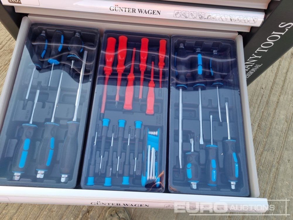 Garāžu aprīkojums Unused Germany Tools Tools Trolley, 220Pcs, Complete with Tools, 6 Drawers  / Carro Porta Herramientas Completo, 6 Cajones: foto 11