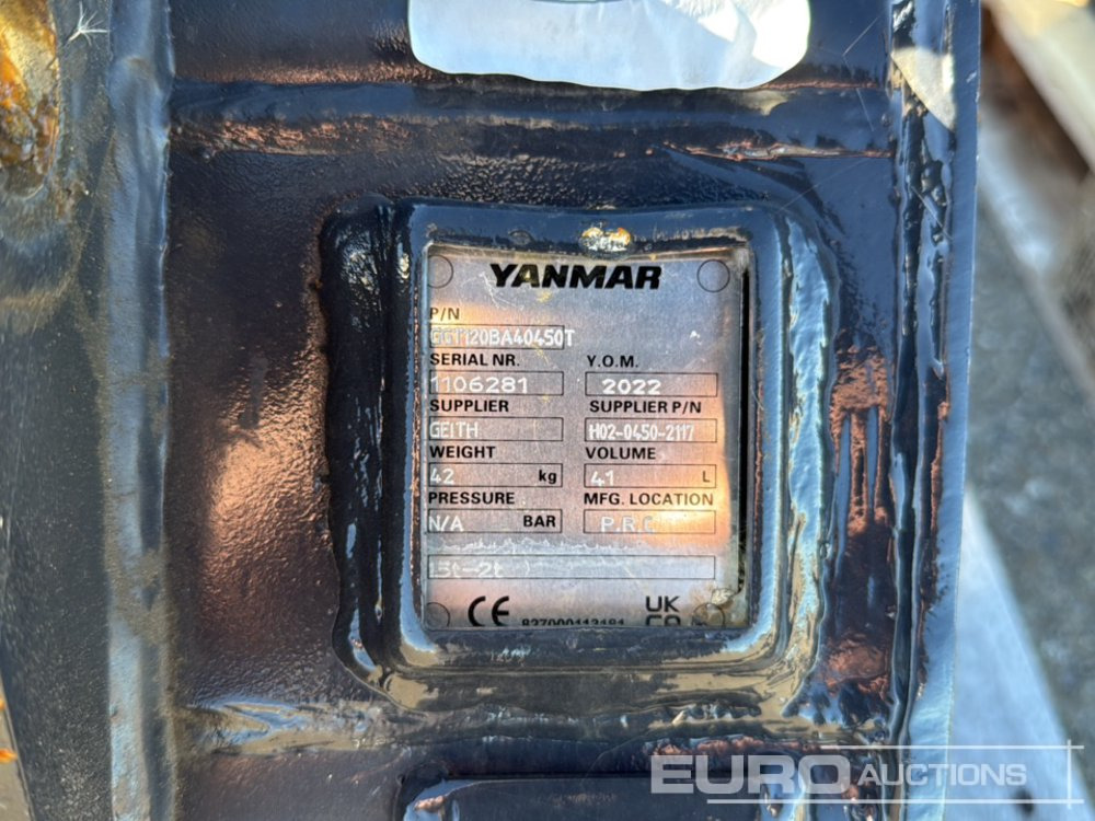 Yanmar Bucket GGT120BA40450T to Suit 1.5-2 Ton Excavator (S/Ns 1106281, 1106276, 1106288) (3 of) - Kauss: foto 5 Yanmar Bucket GGT120BA40450T to Suit 1.5-2 Ton Excavator (S/Ns 1106281, 1106276, 1106288) (3 of) - Kauss: foto 5