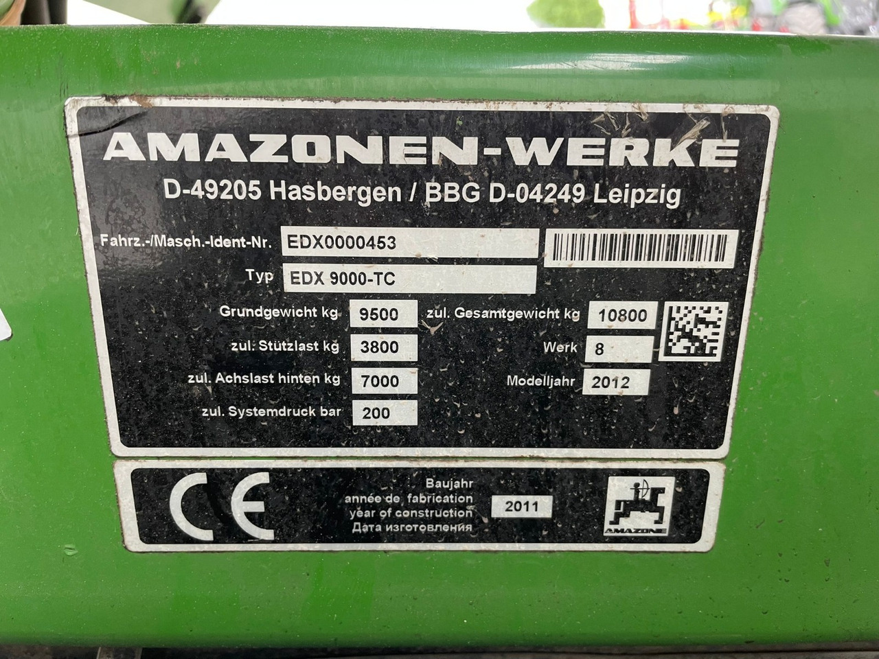 Amazone EDX 9000-TC - Sējmašīna: foto 2 Amazone EDX 9000-TC - Sējmašīna: foto 2