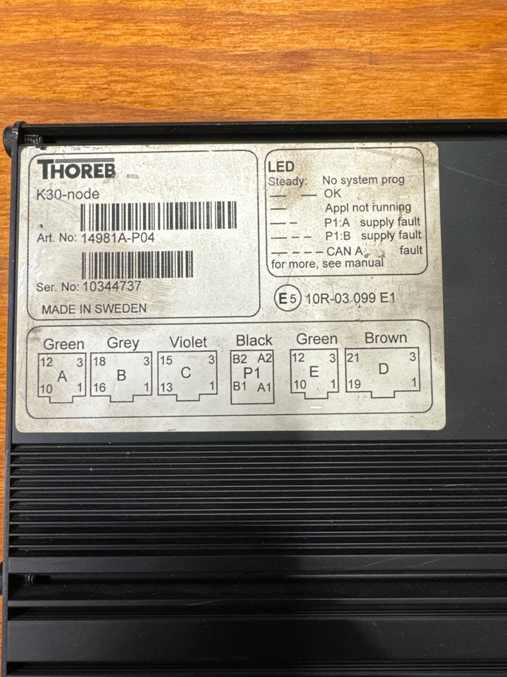 THOREB K30 NODE 14981A P04 - Elektrosistēma - Kravas automašīna: foto 2 THOREB K30 NODE 14981A P04 - Elektrosistēma - Kravas automašīna: foto 2