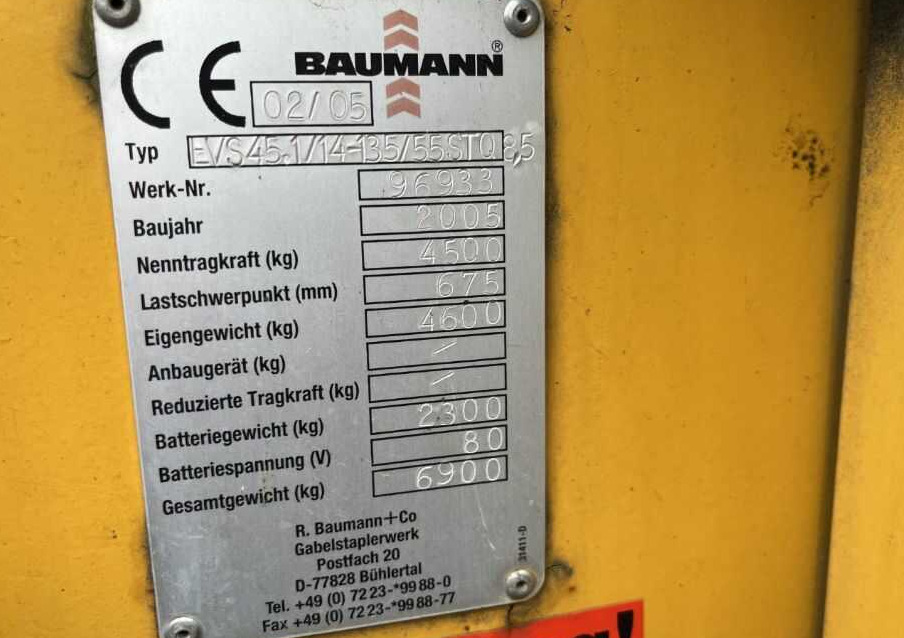 Baumann EVS45.1/14-135/55STO.8,5 - Sānu autokrāvējs: foto 1 Baumann EVS45.1/14-135/55STO.8,5 - Sānu autokrāvējs: foto 1