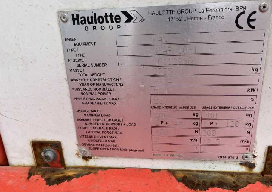 Haulotte STAR 10-1 - Torņa pacēlājs: foto 4 Haulotte STAR 10-1 - Torņa pacēlājs: foto 4