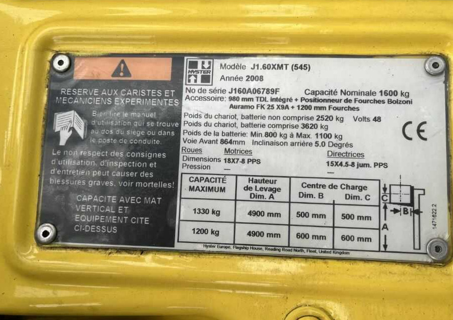 Hyster J1.60XMT - Elektroiekrāvējs: foto 4 Hyster J1.60XMT - Elektroiekrāvējs: foto 4