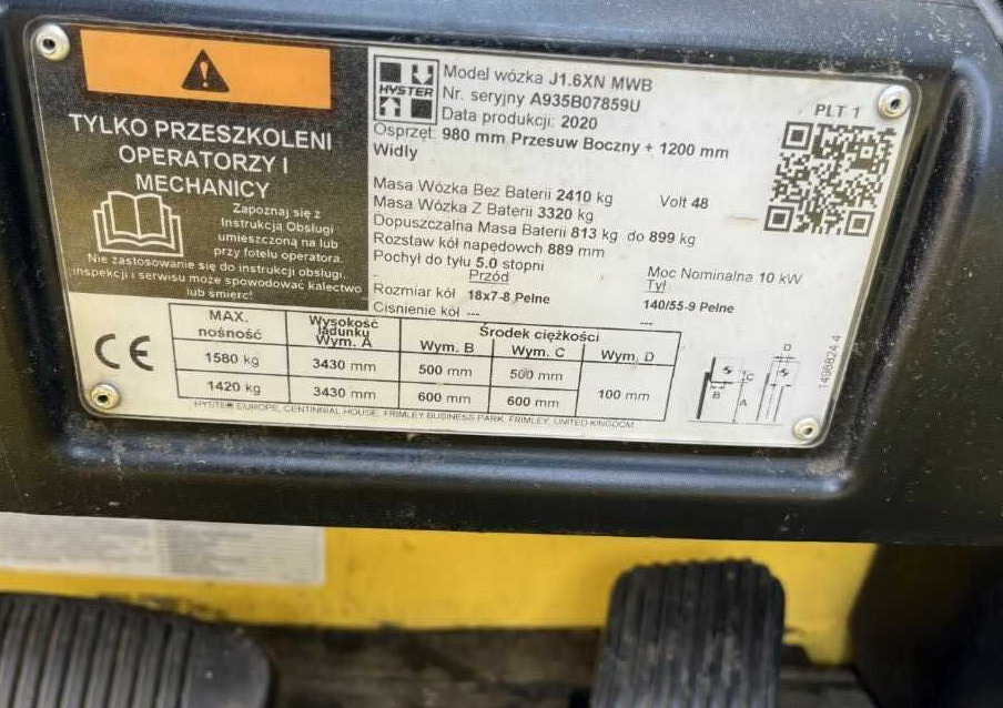 Hyster J1.6XN - Elektroiekrāvējs: foto 4 Hyster J1.6XN - Elektroiekrāvējs: foto 4