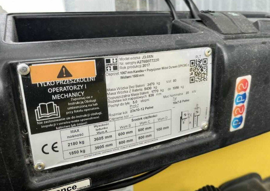 Hyster J3.0XN - Elektroiekrāvējs: foto 4 Hyster J3.0XN - Elektroiekrāvējs: foto 4