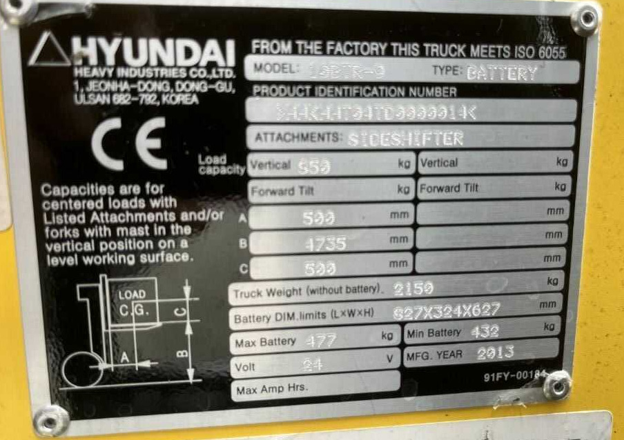 Hyundai 10BTR-9 - Elektroiekrāvējs: foto 4 Hyundai 10BTR-9 - Elektroiekrāvējs: foto 4