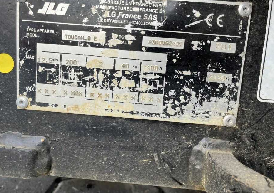 JLG Toucan 8E - Teleskopiskais pacēlājs: foto 4 JLG Toucan 8E - Teleskopiskais pacēlājs: foto 4