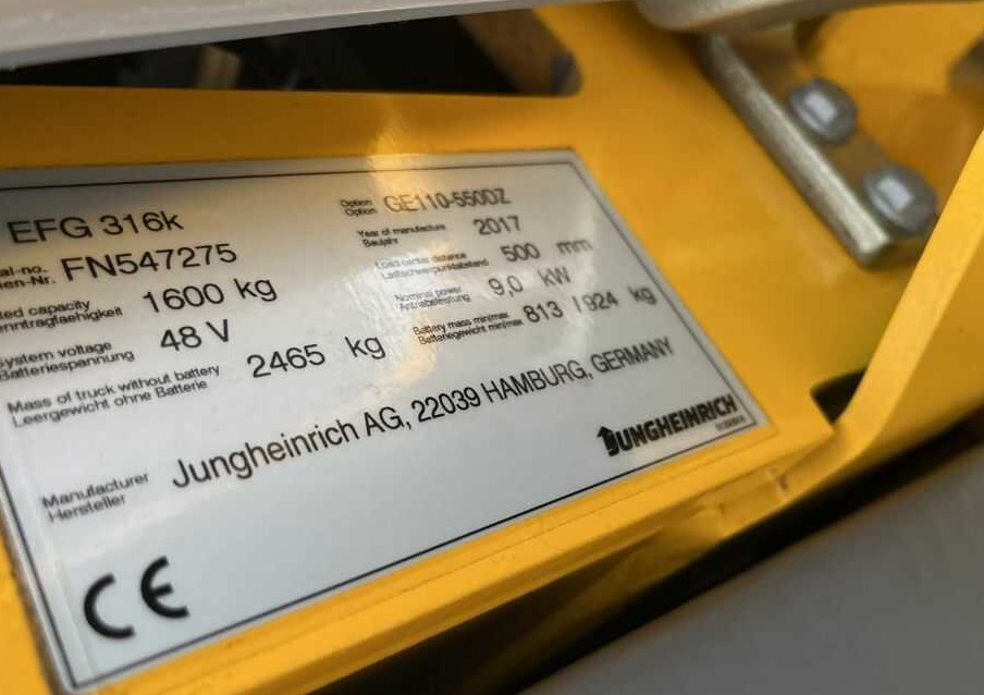 Jungheinrich EFG316k - Elektroiekrāvējs: foto 4 Jungheinrich EFG316k - Elektroiekrāvējs: foto 4