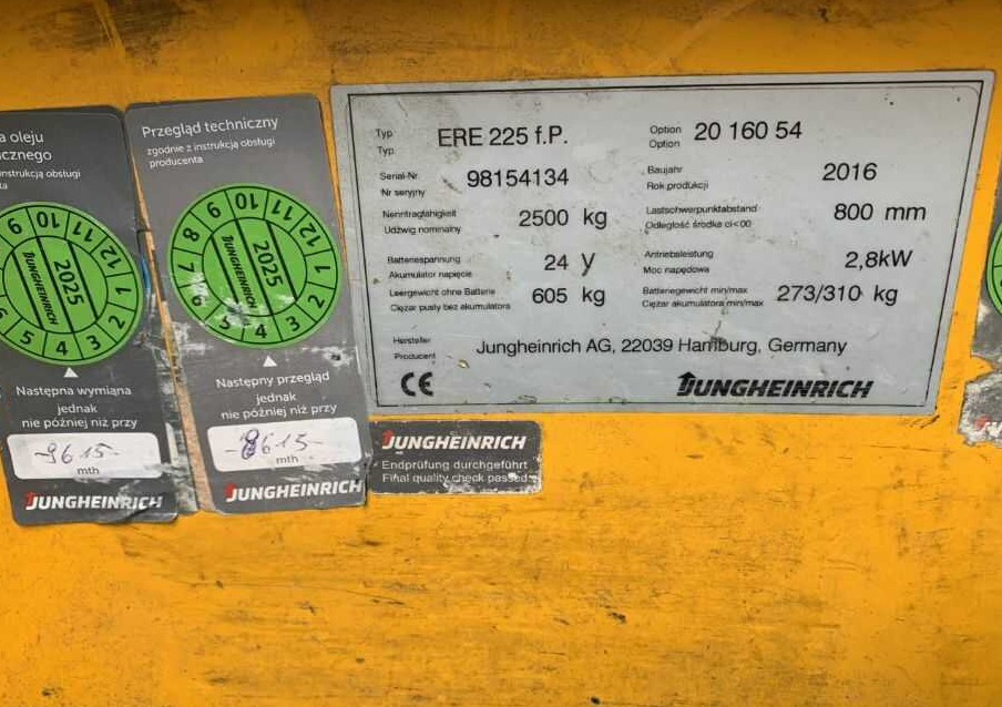 Jungheinrich ERE225 - Rokas palešu ratiņi: foto 4 Jungheinrich ERE225 - Rokas palešu ratiņi: foto 4