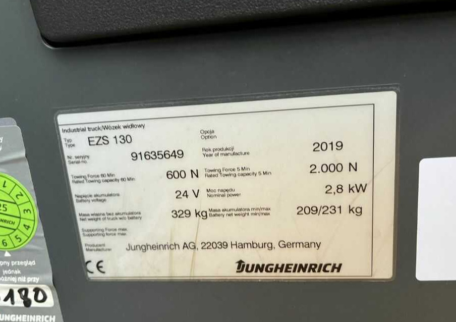 Jungheinrich EZS130 - Noliktavas vilcējs: foto 4 Jungheinrich EZS130 - Noliktavas vilcējs: foto 4