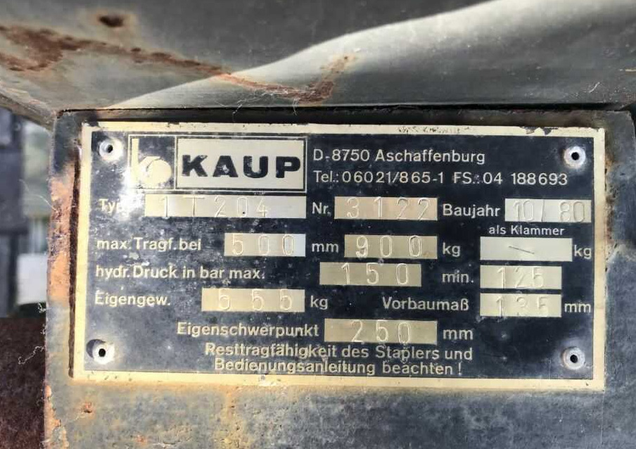 Satvērējs - Iekraušanas tehnika Kaup 1T204, Kartonklammer: foto 6