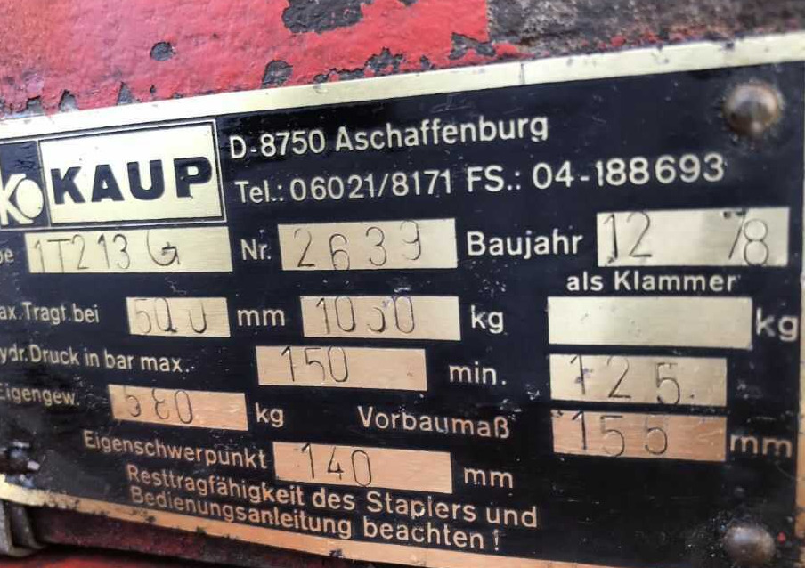 Kaup 1T213G, Kartonklammer - Satvērējs - Iekraušanas tehnika: foto 1 Kaup 1T213G, Kartonklammer - Satvērējs - Iekraušanas tehnika: foto 1