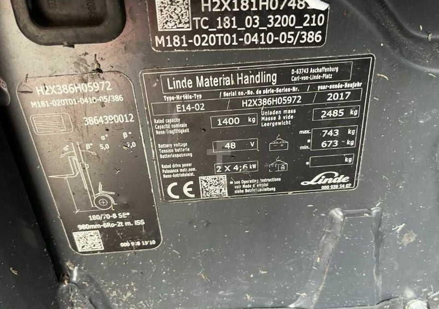 Linde E14-02 - Elektroiekrāvējs: foto 4 Linde E14-02 - Elektroiekrāvējs: foto 4