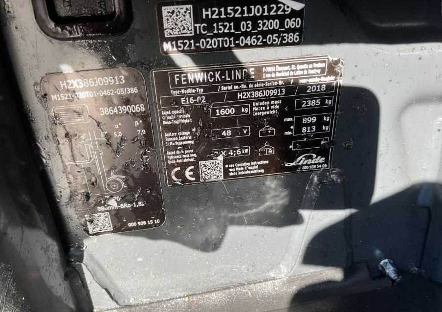 Linde E16-02 - Elektroiekrāvējs: foto 4 Linde E16-02 - Elektroiekrāvējs: foto 4