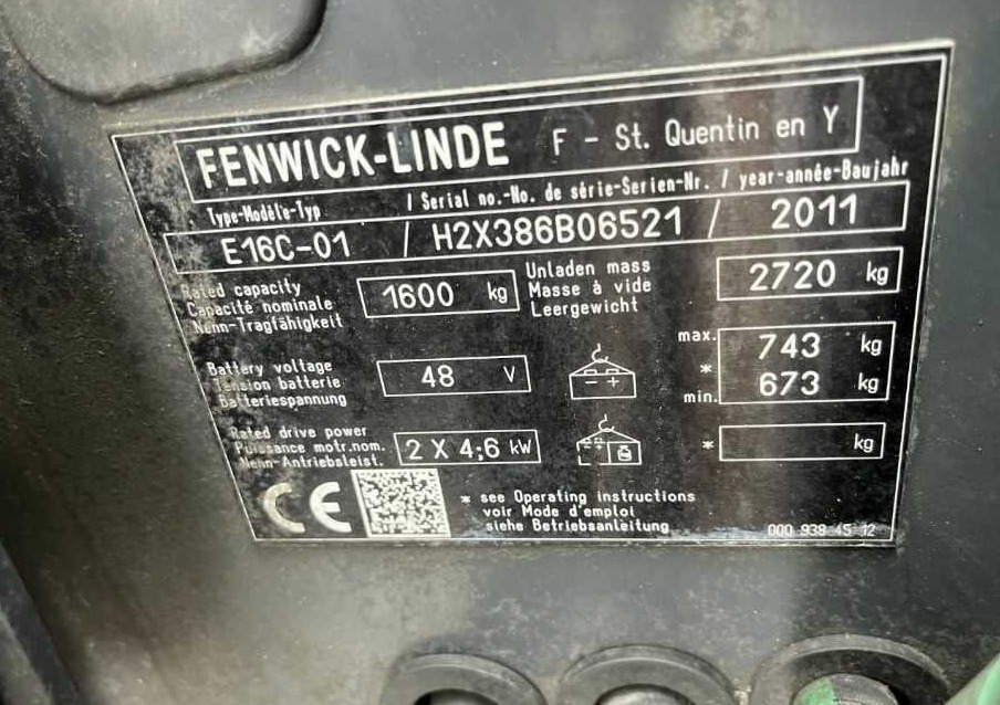 Linde E16C-01 - Elektroiekrāvējs: foto 4 Linde E16C-01 - Elektroiekrāvējs: foto 4