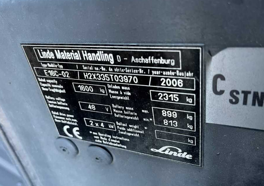 Linde E16C-02 - Elektroiekrāvējs: foto 4 Linde E16C-02 - Elektroiekrāvējs: foto 4