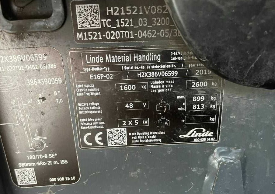 Linde E16P-02 - Elektroiekrāvējs: foto 4 Linde E16P-02 - Elektroiekrāvējs: foto 4