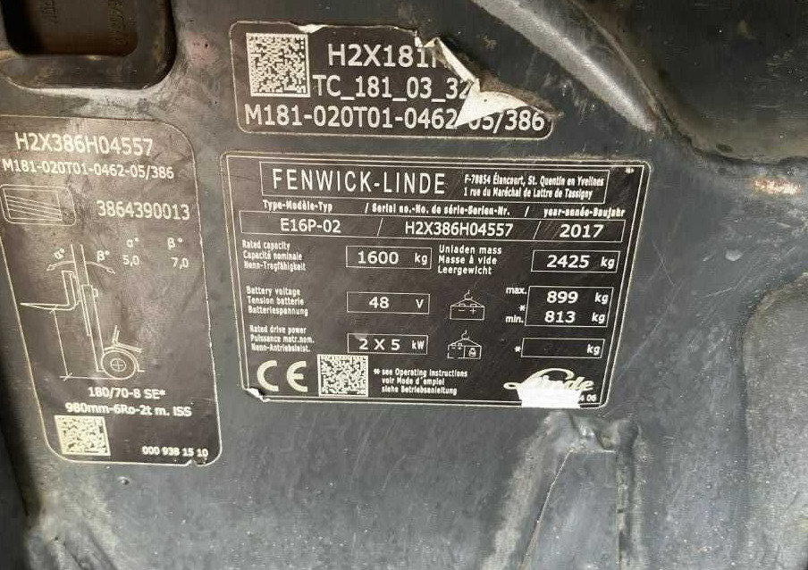 Linde E16P-02 - Elektroiekrāvējs: foto 4 Linde E16P-02 - Elektroiekrāvējs: foto 4