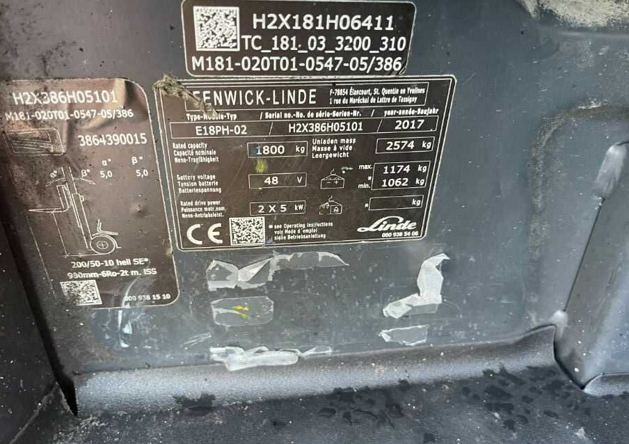 Linde E18PH-02 - Elektroiekrāvējs: foto 4 Linde E18PH-02 - Elektroiekrāvējs: foto 4