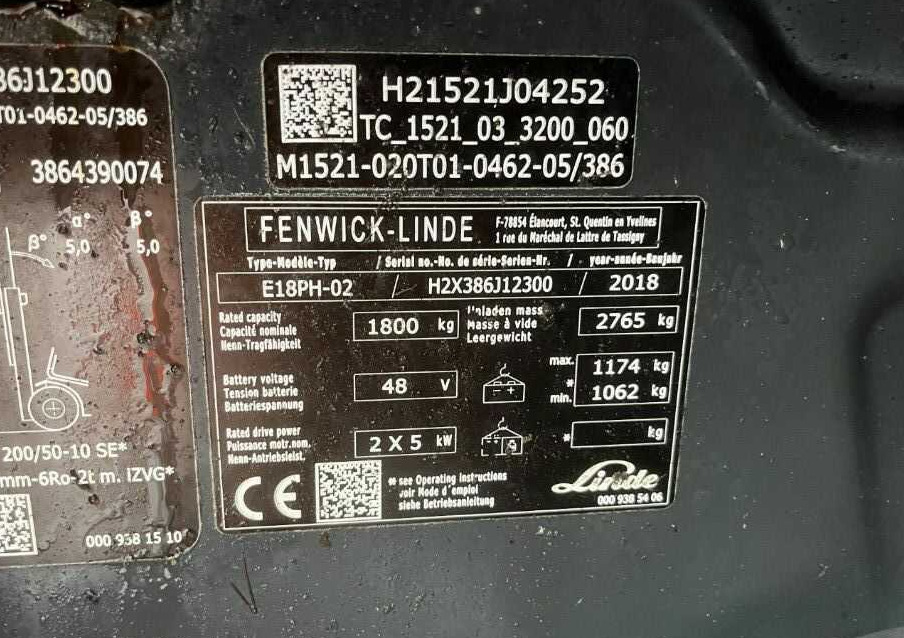 Linde E18PH-02 - Elektroiekrāvējs: foto 4 Linde E18PH-02 - Elektroiekrāvējs: foto 4