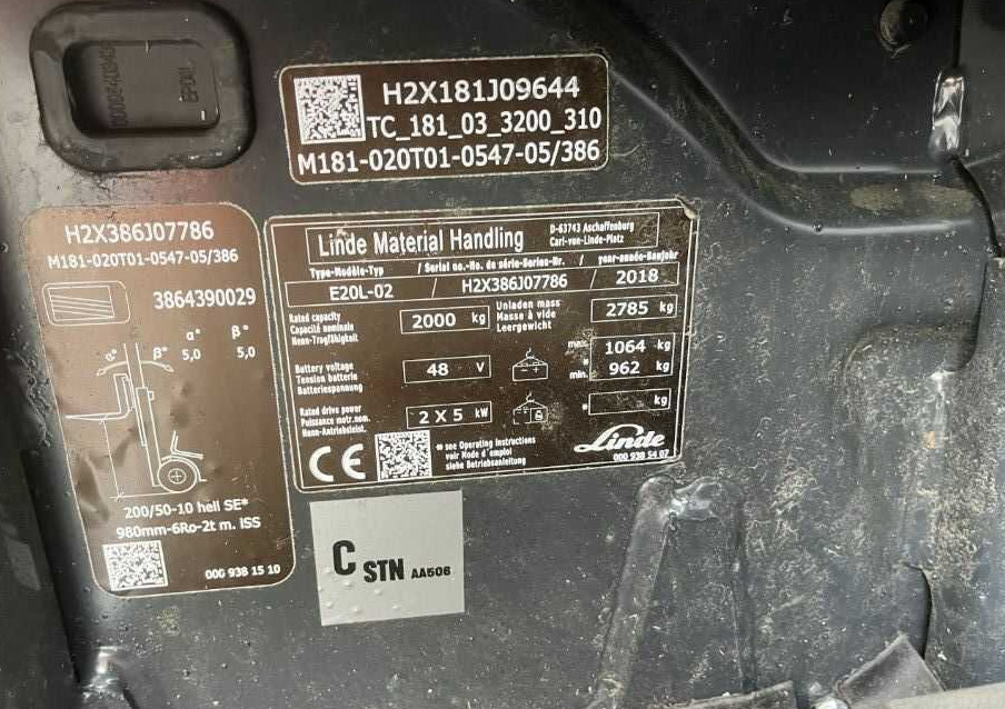 Linde E20L-02 - Elektroiekrāvējs: foto 4 Linde E20L-02 - Elektroiekrāvējs: foto 4