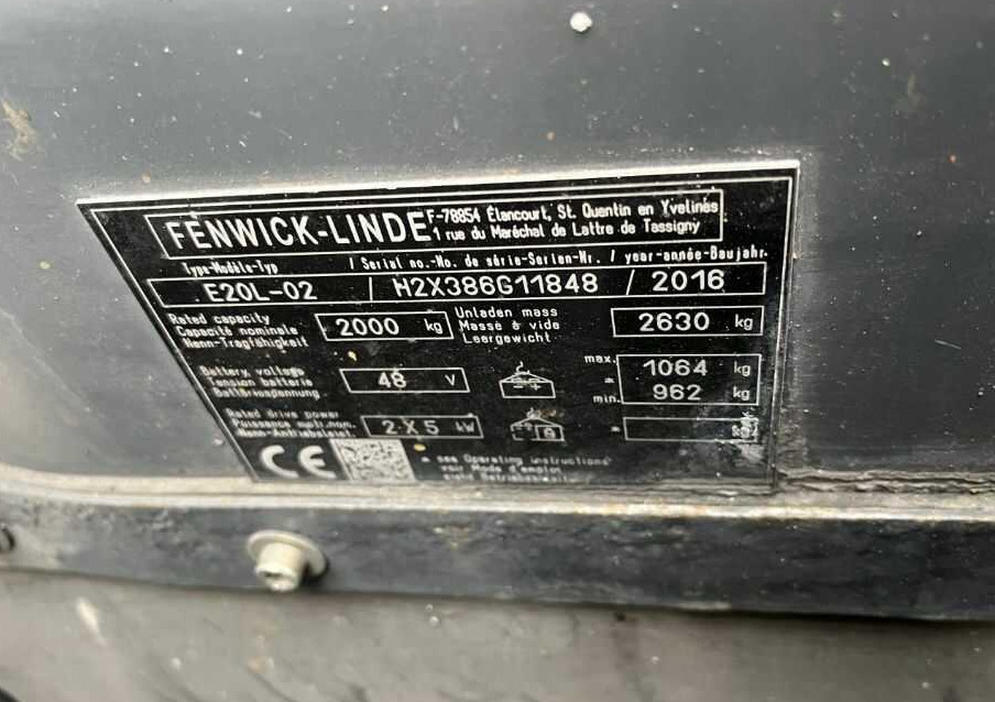 Linde E20L-02 - Elektroiekrāvējs: foto 4 Linde E20L-02 - Elektroiekrāvējs: foto 4