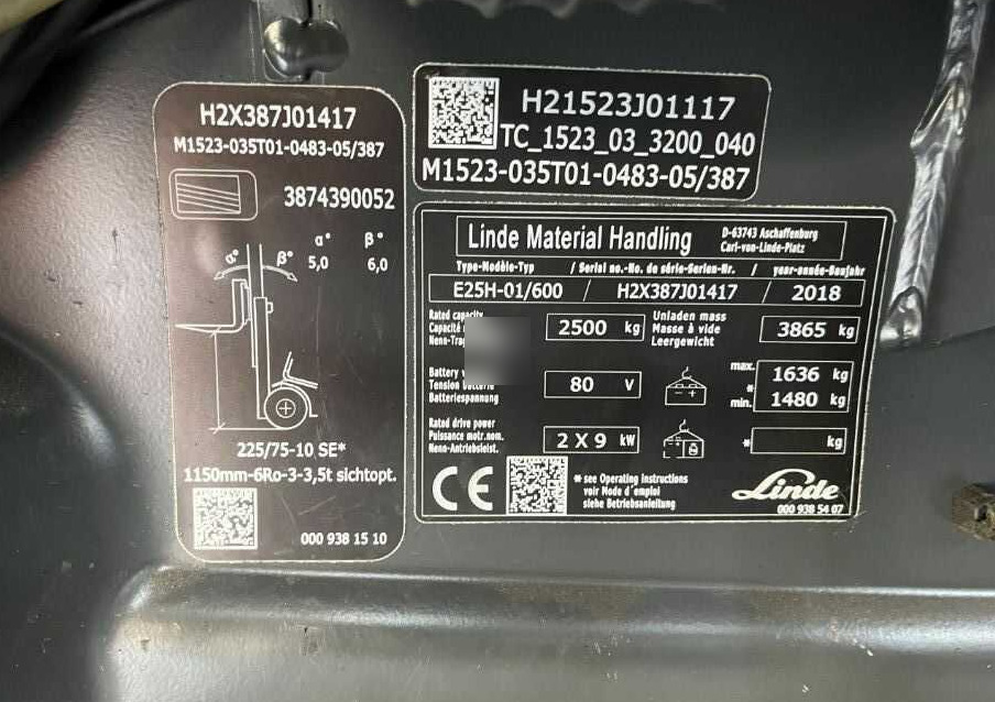 Linde E25H-01/600 - Elektroiekrāvējs: foto 4 Linde E25H-01/600 - Elektroiekrāvējs: foto 4