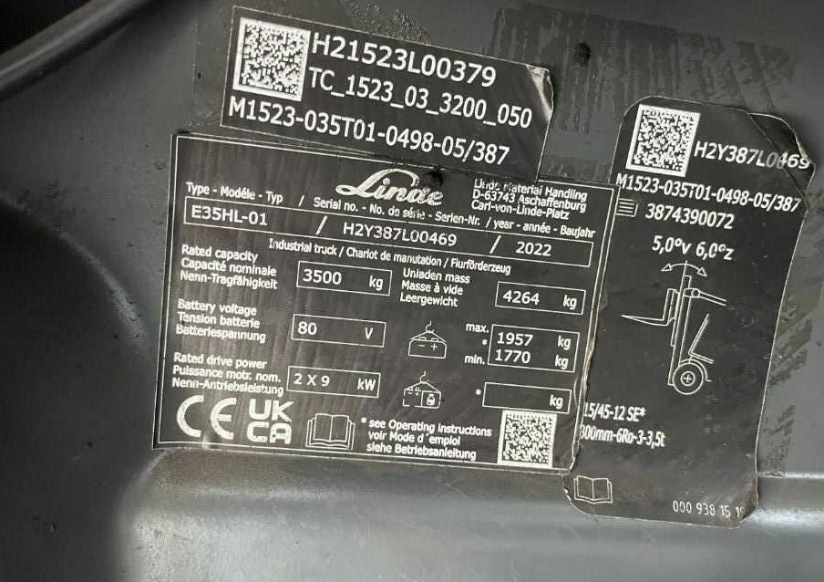 Linde E35HL-01 - Elektroiekrāvējs: foto 4 Linde E35HL-01 - Elektroiekrāvējs: foto 4