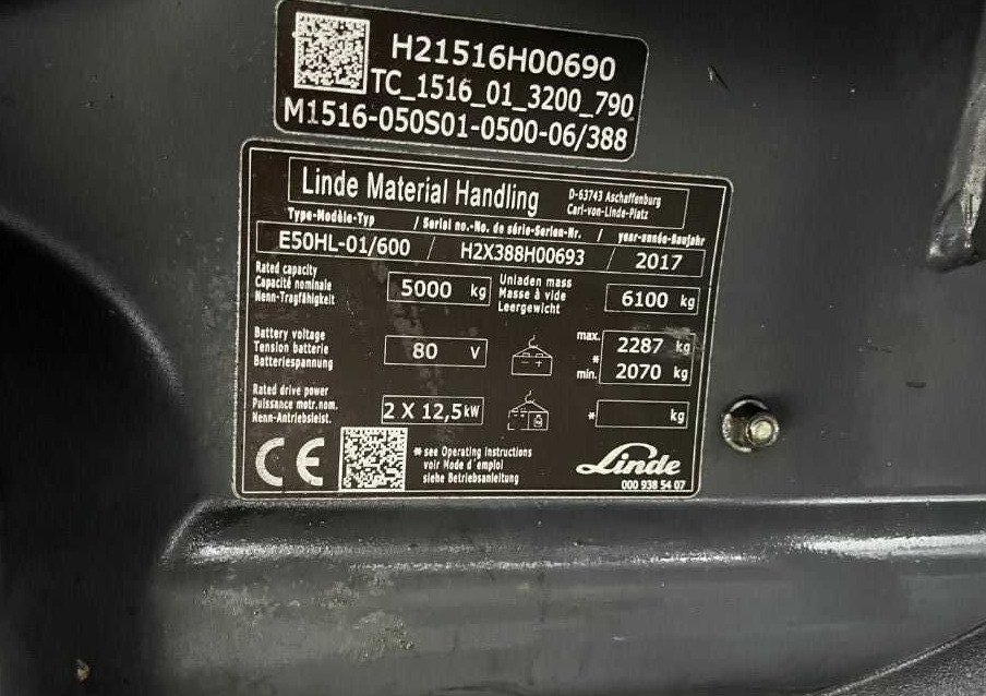 Linde E50HL-01/600 - Elektroiekrāvējs: foto 4 Linde E50HL-01/600 - Elektroiekrāvējs: foto 4