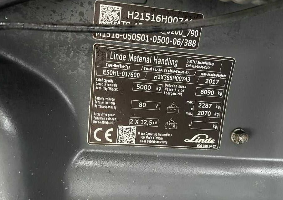 Linde E50HL-01/600 - Elektroiekrāvējs: foto 3 Linde E50HL-01/600 - Elektroiekrāvējs: foto 3