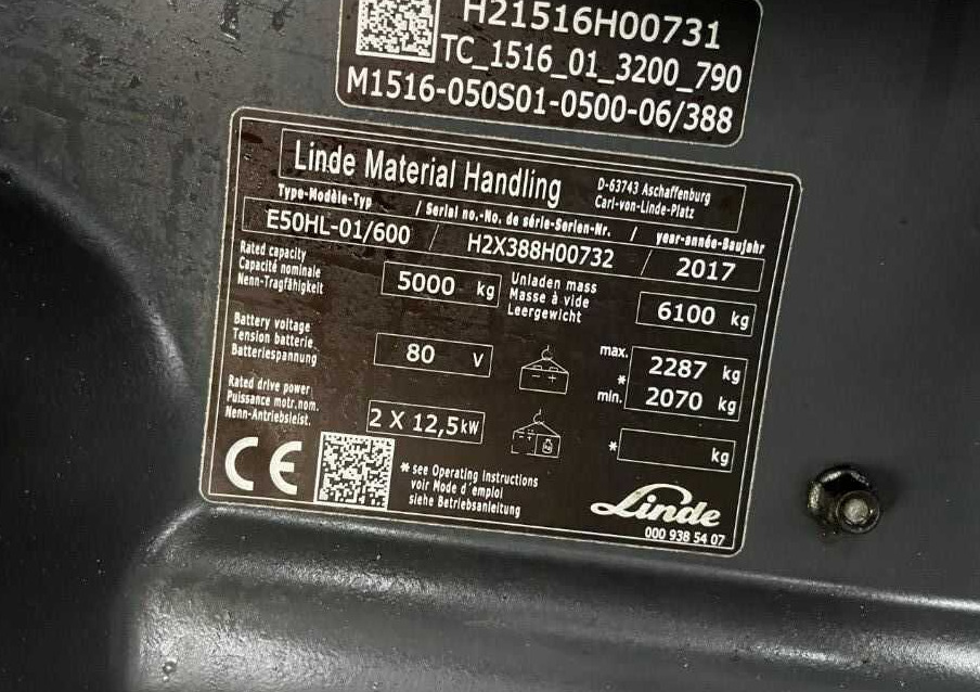 Linde E50HL-01/600 - Elektroiekrāvējs: foto 3 Linde E50HL-01/600 - Elektroiekrāvējs: foto 3