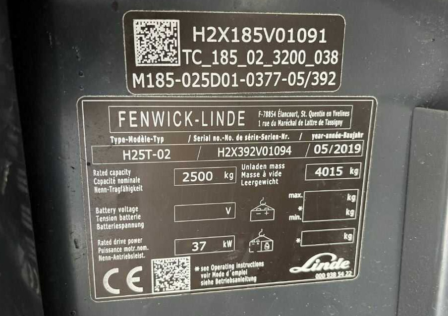 Linde H25T-02 - Gāzes iekrāvējs: foto 4 Linde H25T-02 - Gāzes iekrāvējs: foto 4