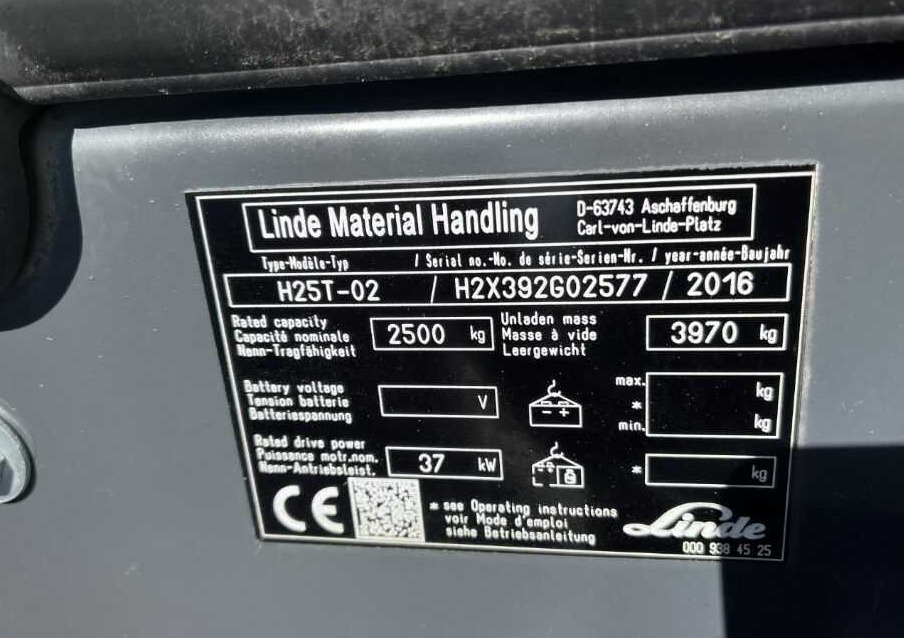 Linde H25T-02 - Gāzes iekrāvējs: foto 2 Linde H25T-02 - Gāzes iekrāvējs: foto 2