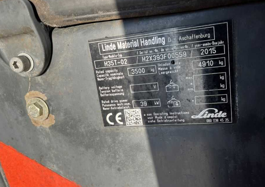 Linde H35T-02 - Gāzes iekrāvējs: foto 4 Linde H35T-02 - Gāzes iekrāvējs: foto 4