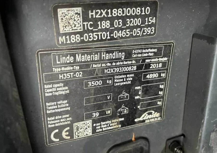 Linde H35T-02 - Gāzes iekrāvējs: foto 5 Linde H35T-02 - Gāzes iekrāvējs: foto 5