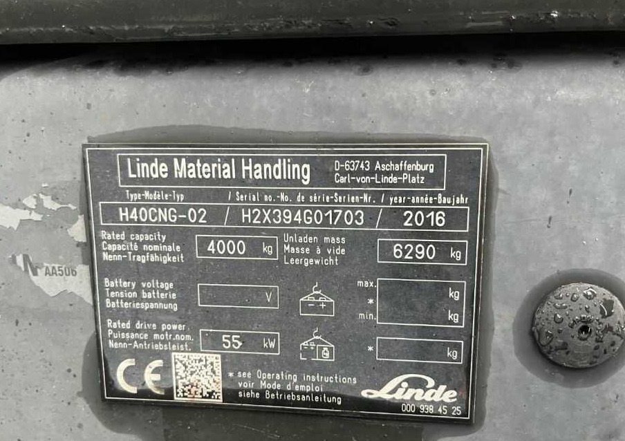 Linde H40CNG-02 - Gāzes iekrāvējs: foto 5 Linde H40CNG-02 - Gāzes iekrāvējs: foto 5