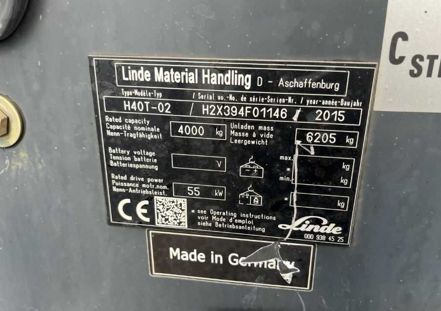 Linde H40T-02 - Gāzes iekrāvējs: foto 4 Linde H40T-02 - Gāzes iekrāvējs: foto 4