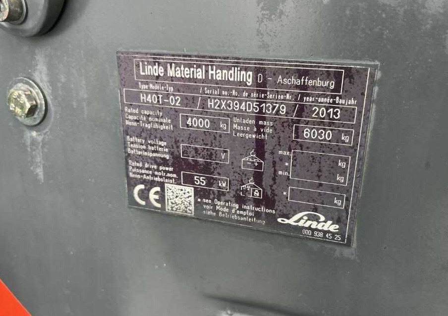 Linde H40T-02 - Gāzes iekrāvējs: foto 4 Linde H40T-02 - Gāzes iekrāvējs: foto 4