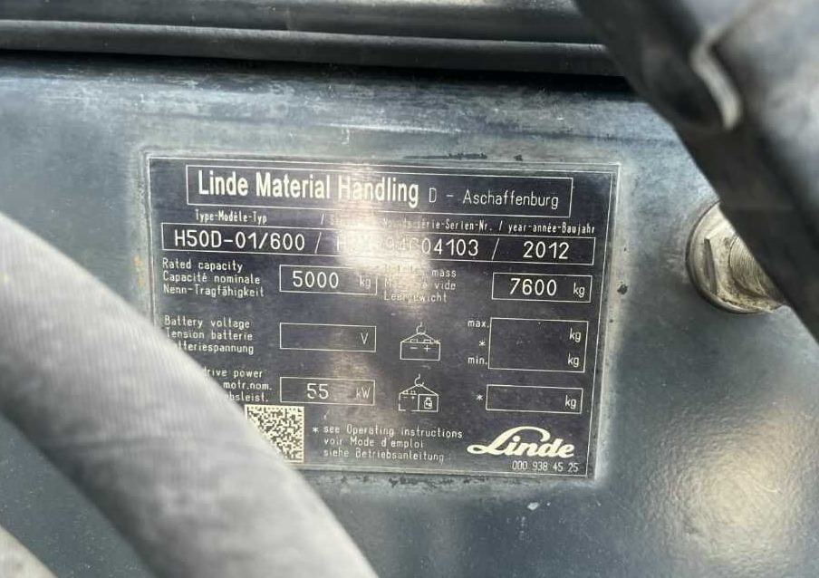Linde H50D-01/600 - Dīzeļiekrāvējs: foto 4 Linde H50D-01/600 - Dīzeļiekrāvējs: foto 4